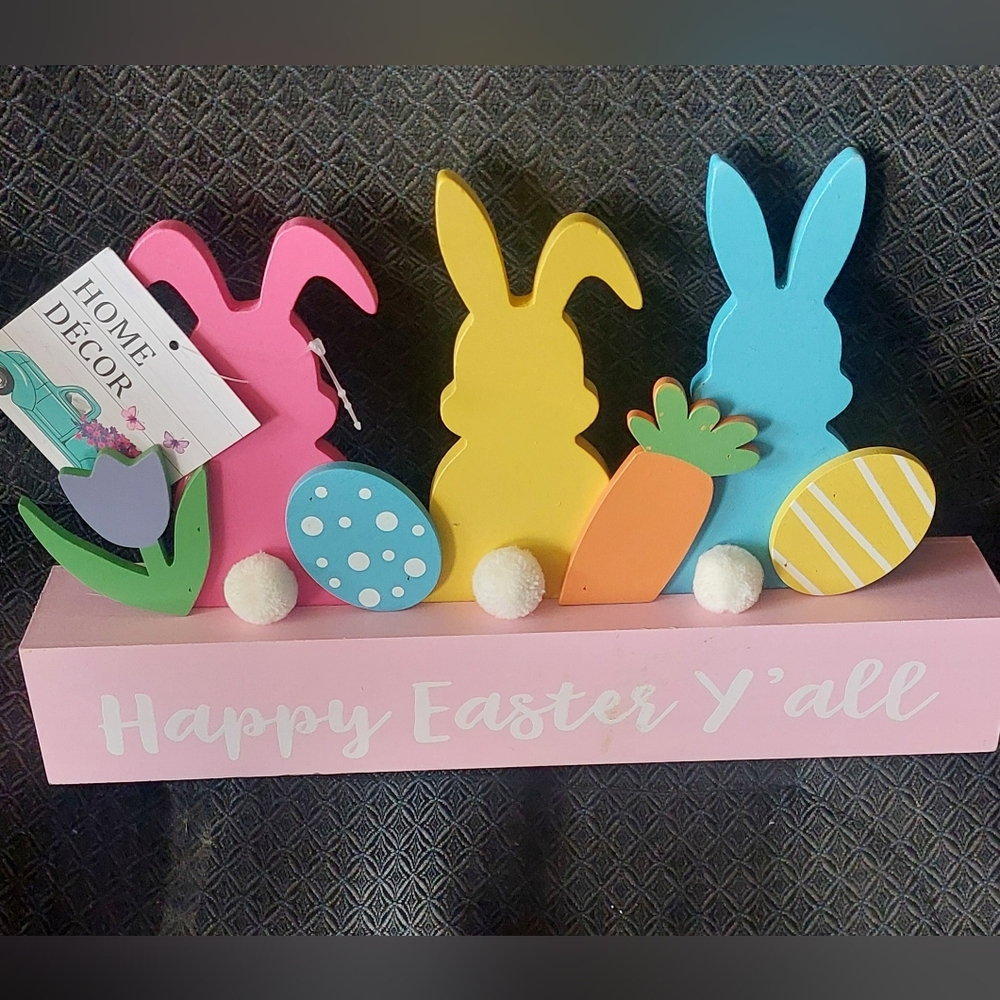 ✝️ Colorful Easter Bunny Decor